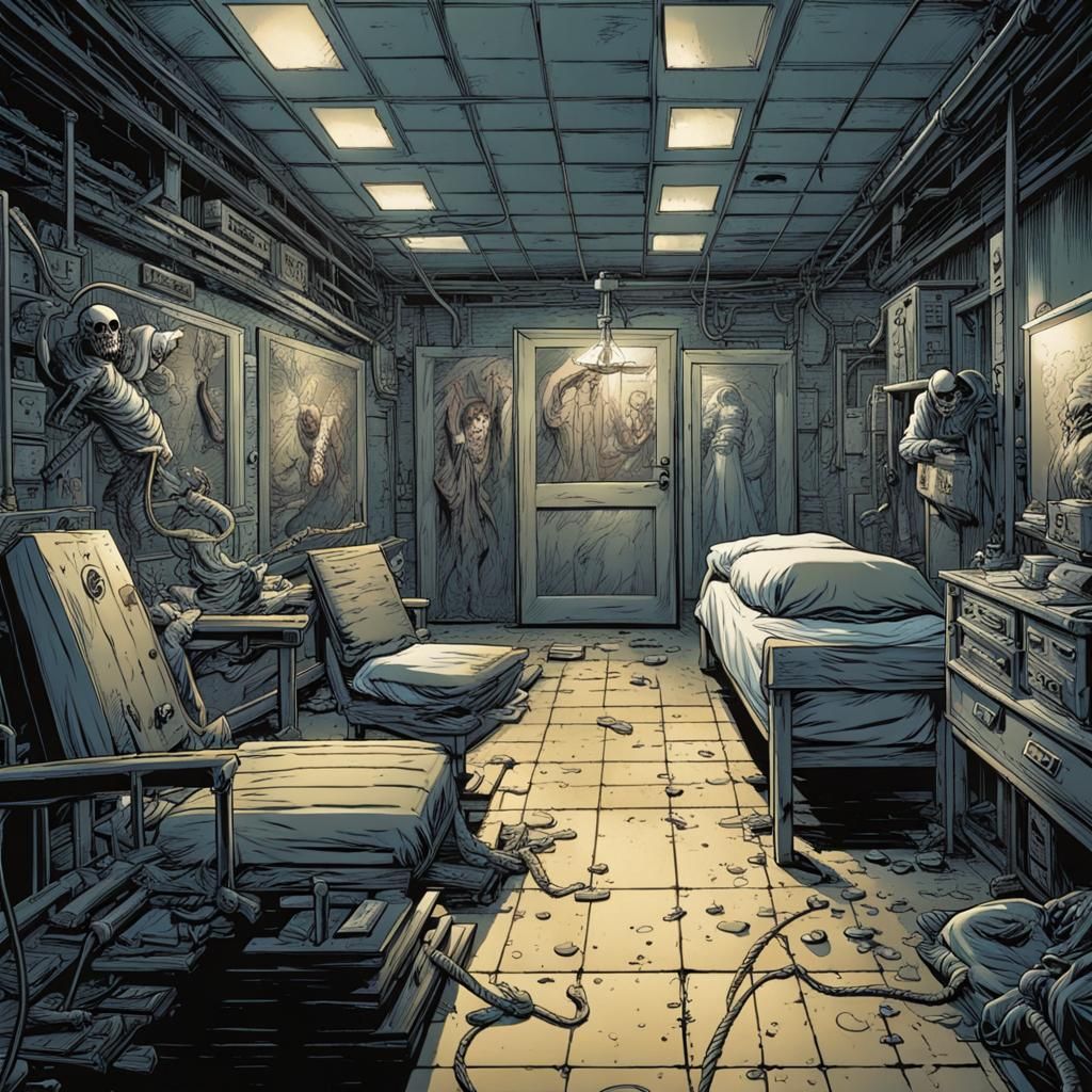Torture Room in Comic Book Art Style