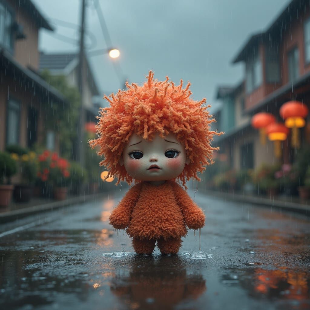 Pom poms do not like rain