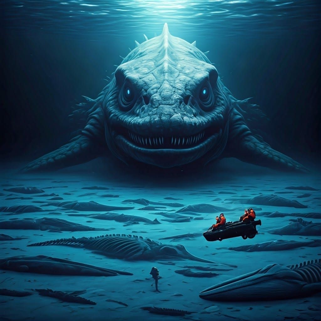 Gargantuan Sea Monster Frozen in Arctic Abyss