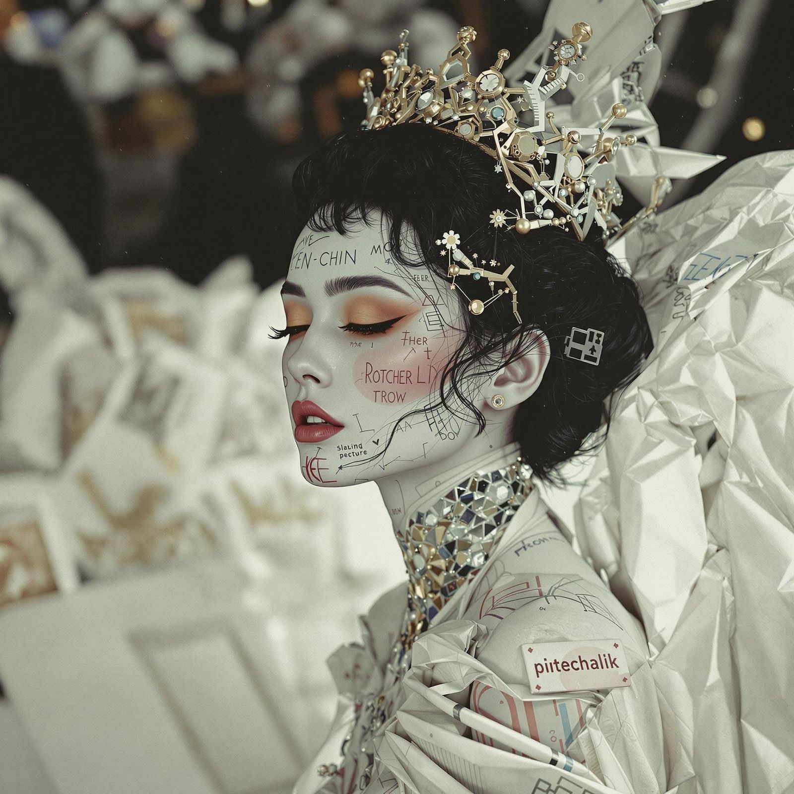 A Crown of Sci-Deco Steam-Fi Words Pillowed in an Octane Sleepweeper's Lies