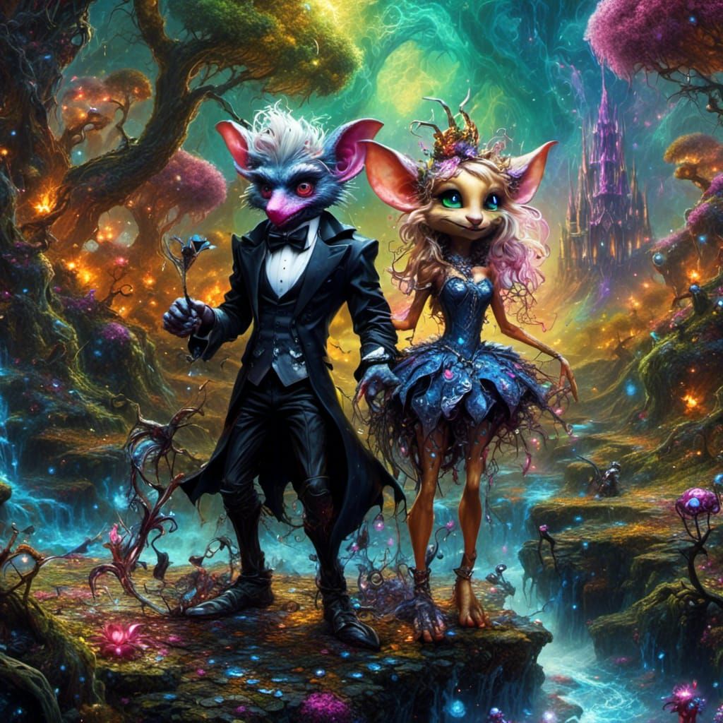 Goblin Fairy Fusion in Tuxedo, Surreal Woodlands