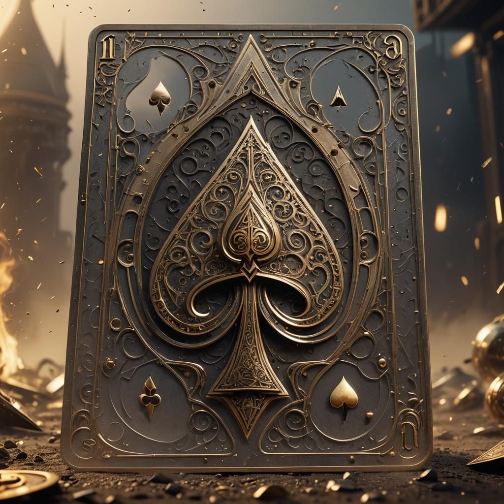 Mechanical Jack of Spades in Sci-Fi Style