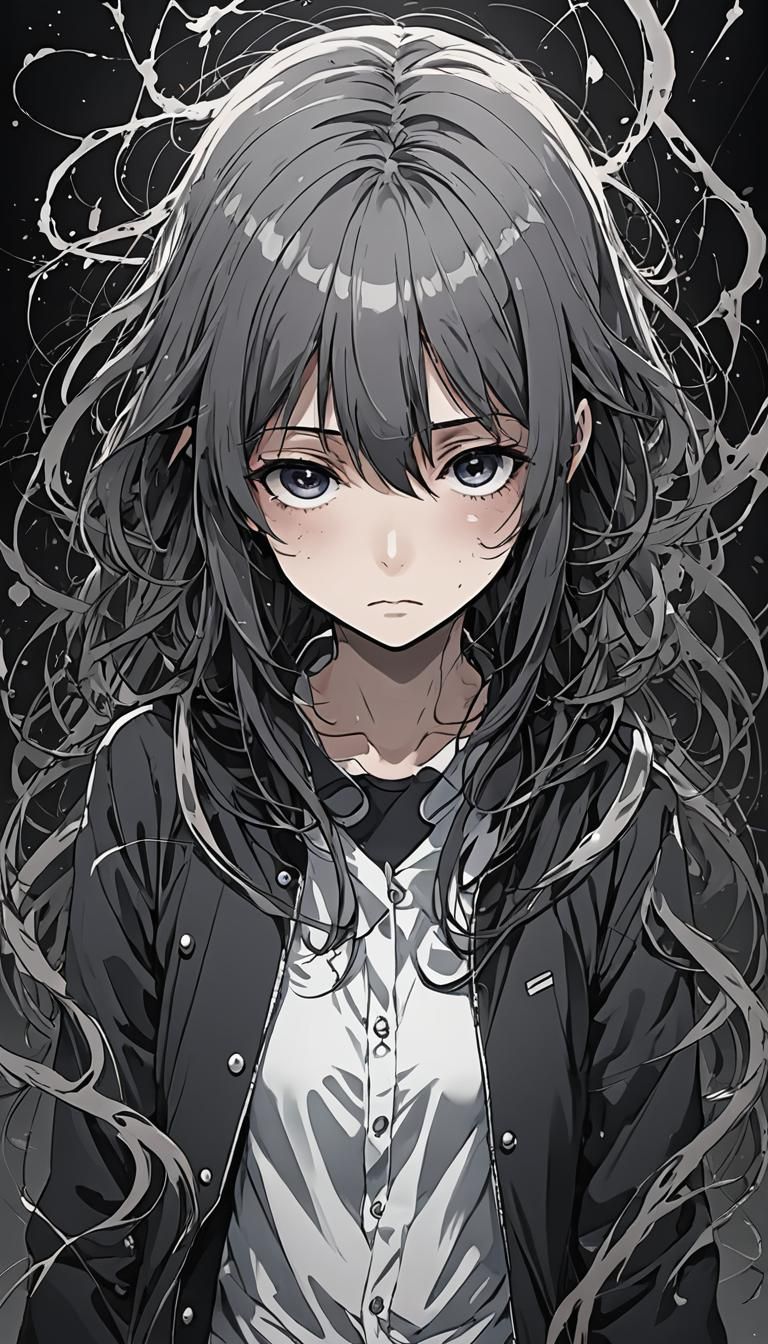 Emotional Turmoil in Anime Style