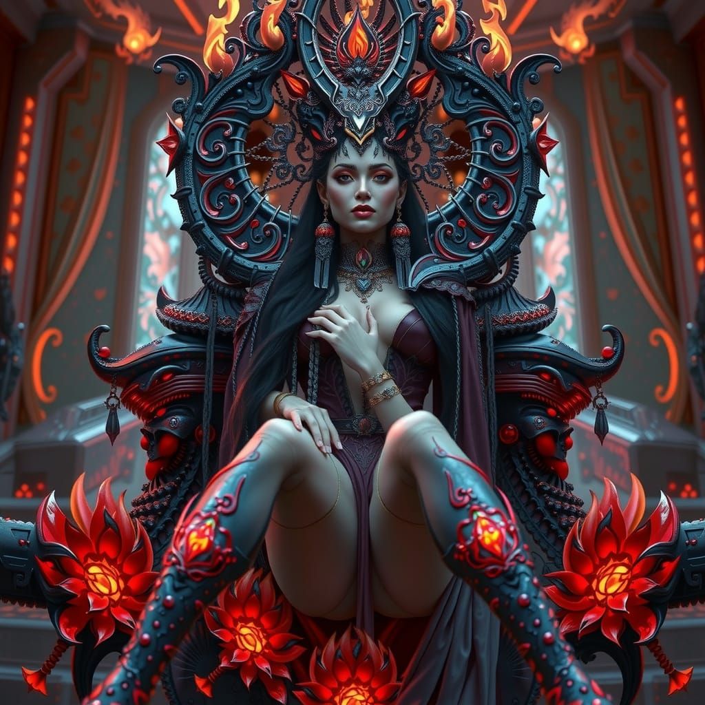 Elegant Dark Fantasy Portrait of a Woman in Unreal Engine