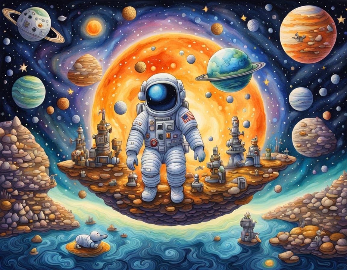 Astronauts Discover a Quaint, Iridescent Galaxy with a Happy...