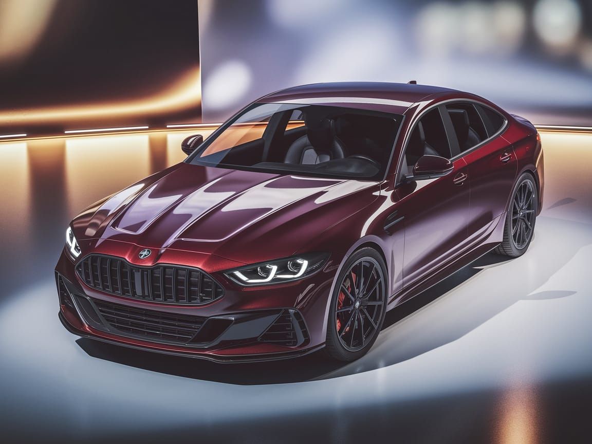 Stylish German Sedan in Studio Showroom