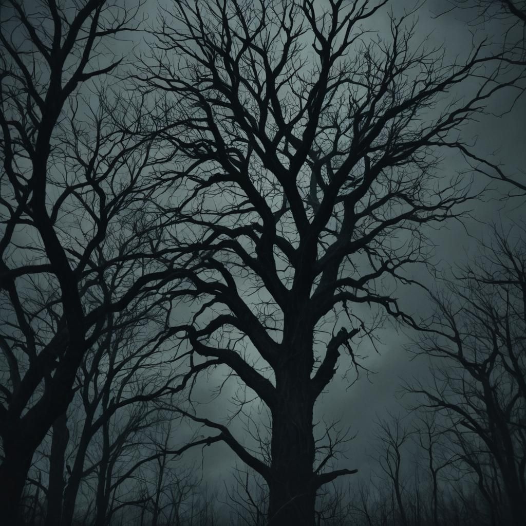 Eerie Number 13 Structure in Dark Fantasy Style