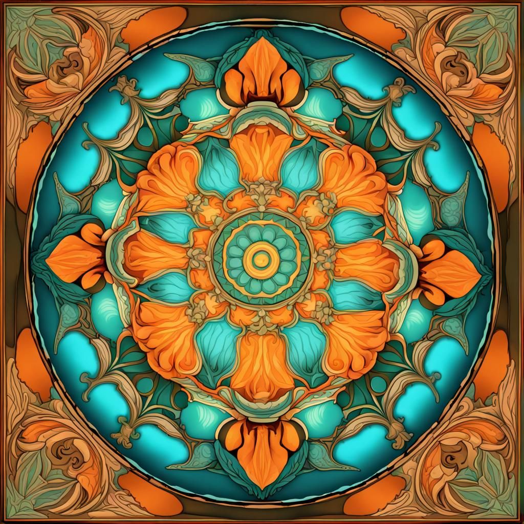 Colorful Mandala: Art Nouveau Rococo Architecture