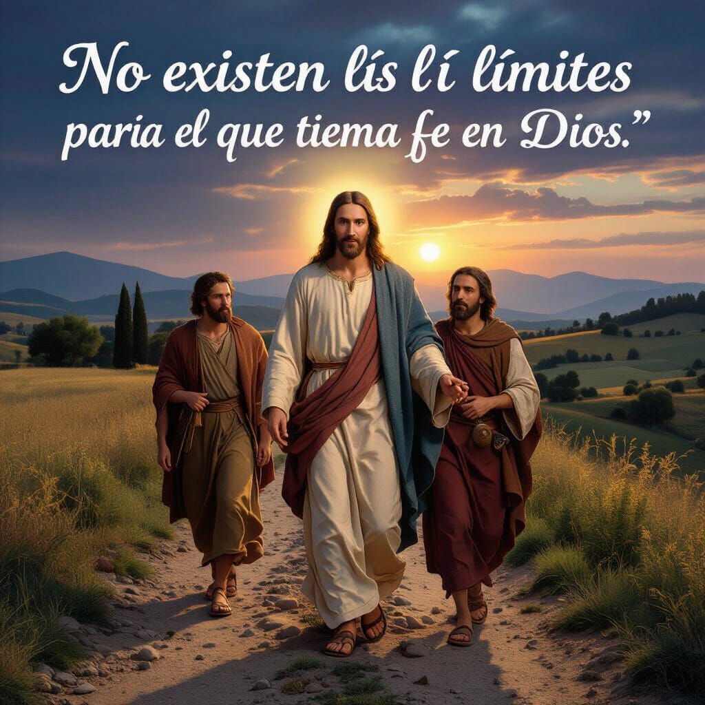 Jesus Christ on the Road to Emmaus: A Painting