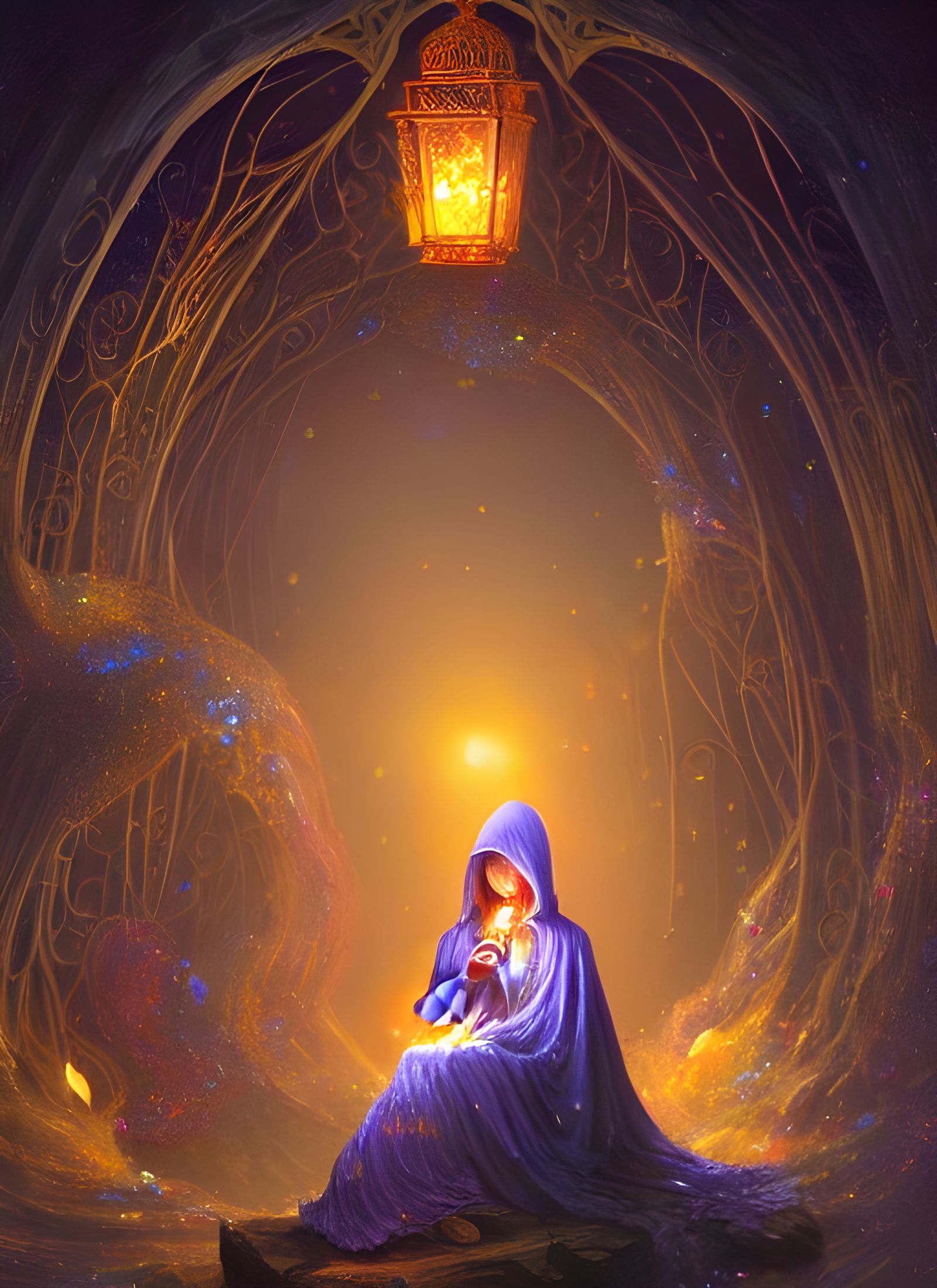 Candy Cave Hermit with Celestial Lantern