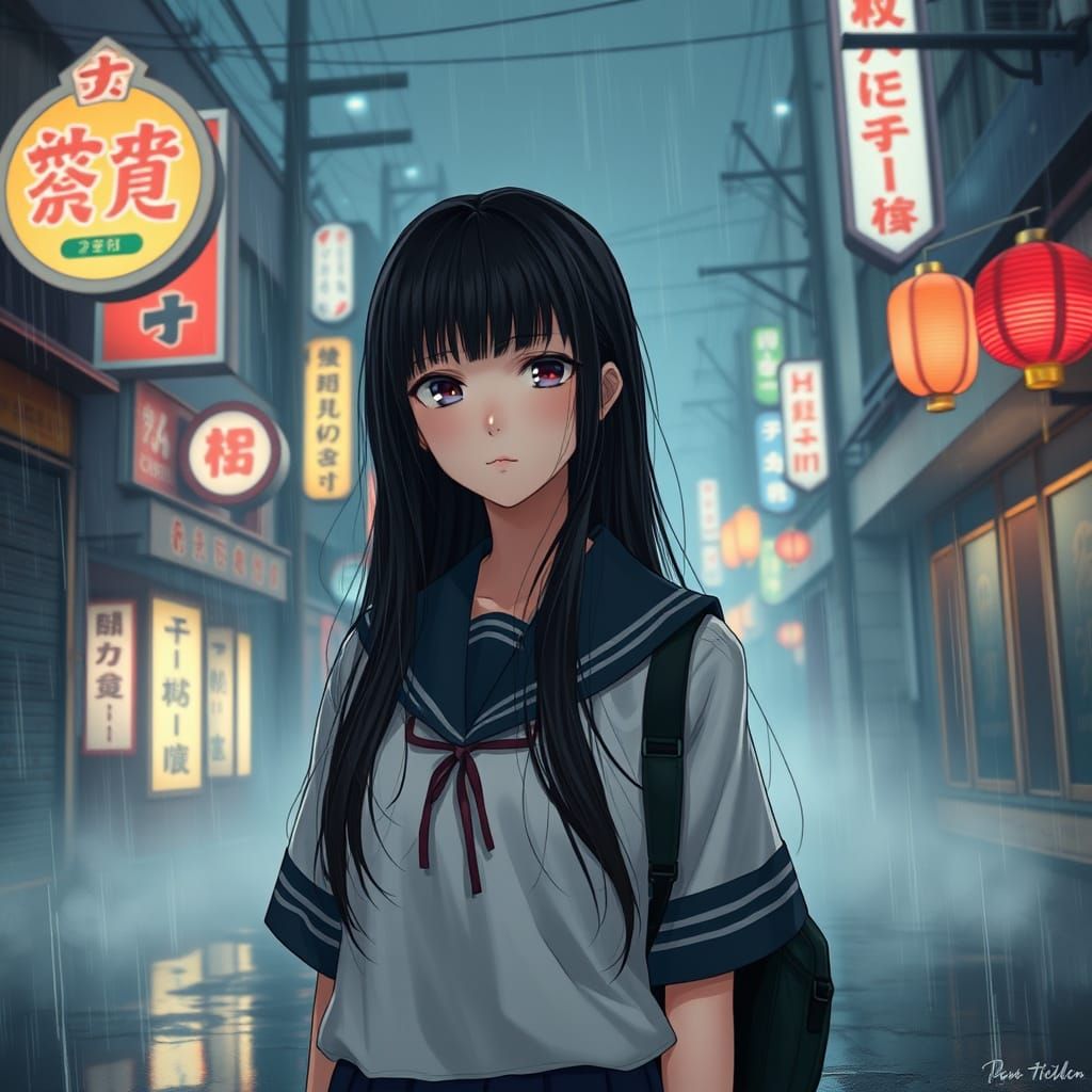 Misty Neon Dreamscape