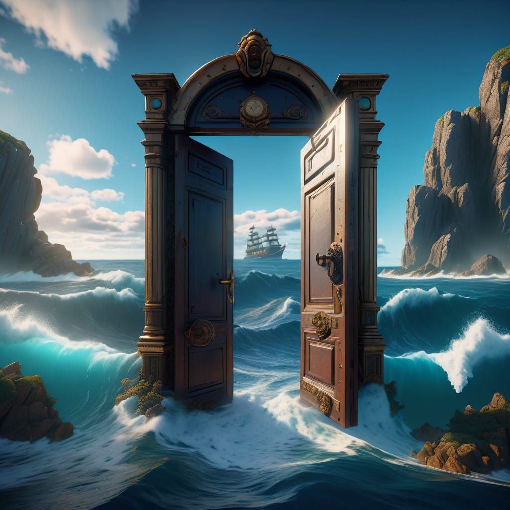 Mysterious Door to a Pirate Adventure on the High Seas