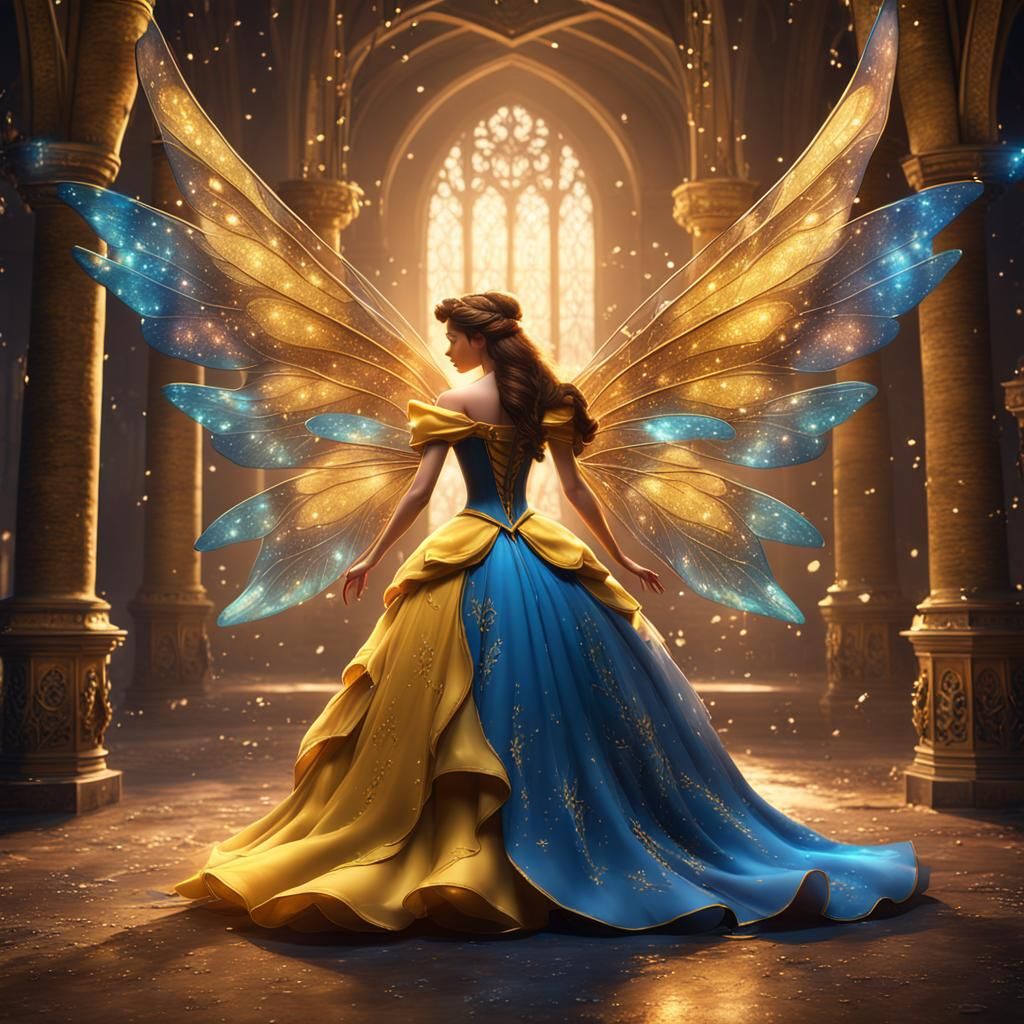 Princess belle fairy wings