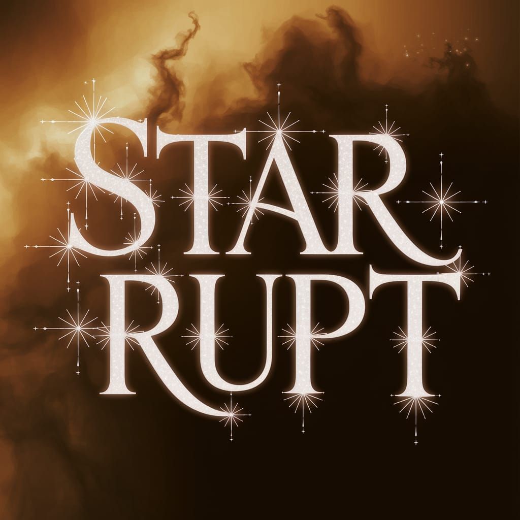 Maximalist Gothic Logo "Starrupt" with Star Motifs