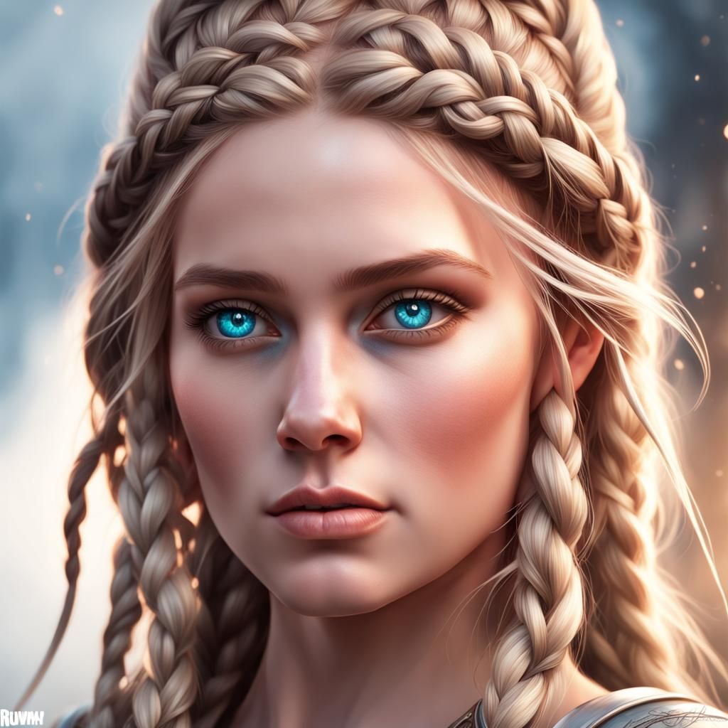 Detailed Portrait of a Viking Princess