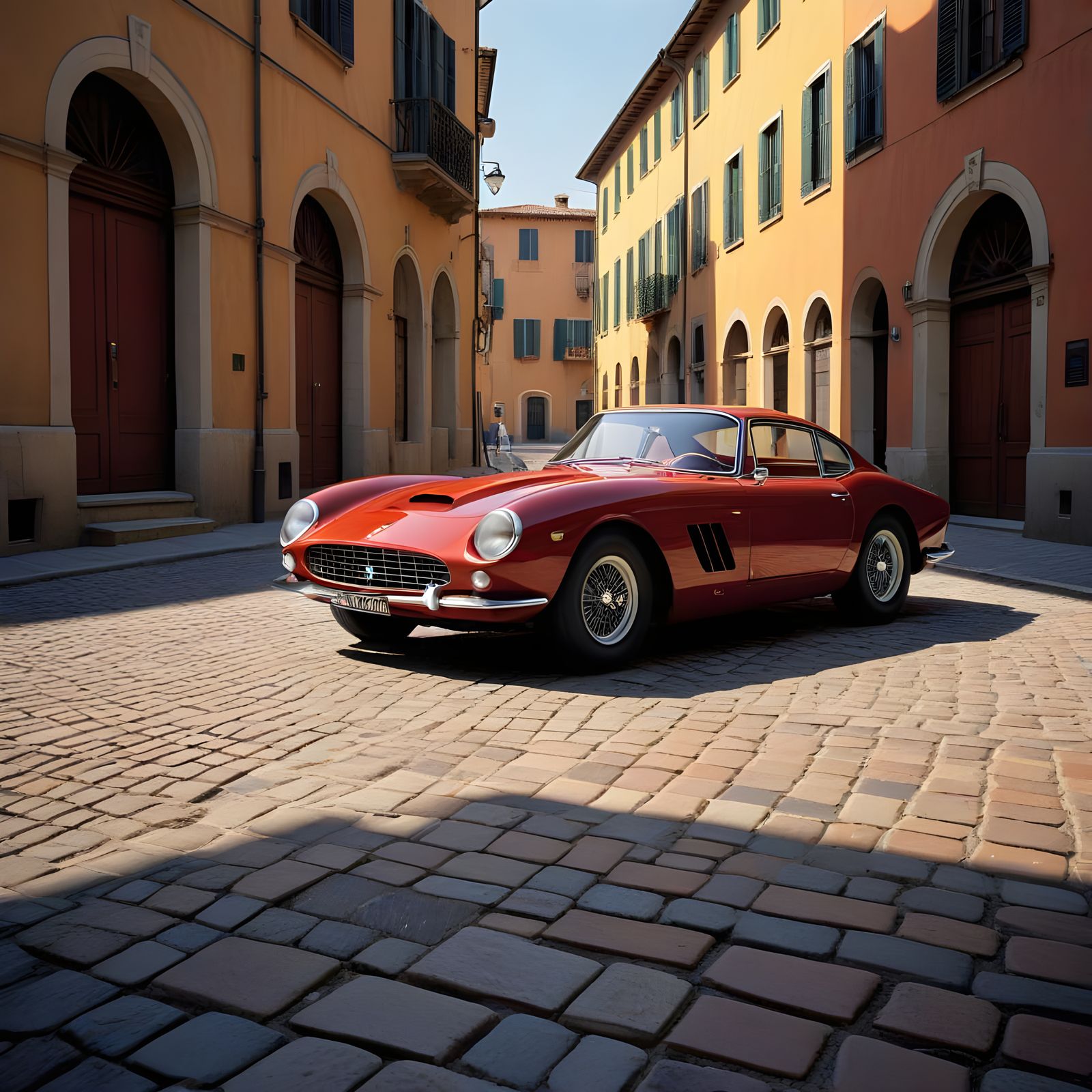 Vintage Maroon Ferrari 250 SWB GT Berlinetta in Classic Ital...