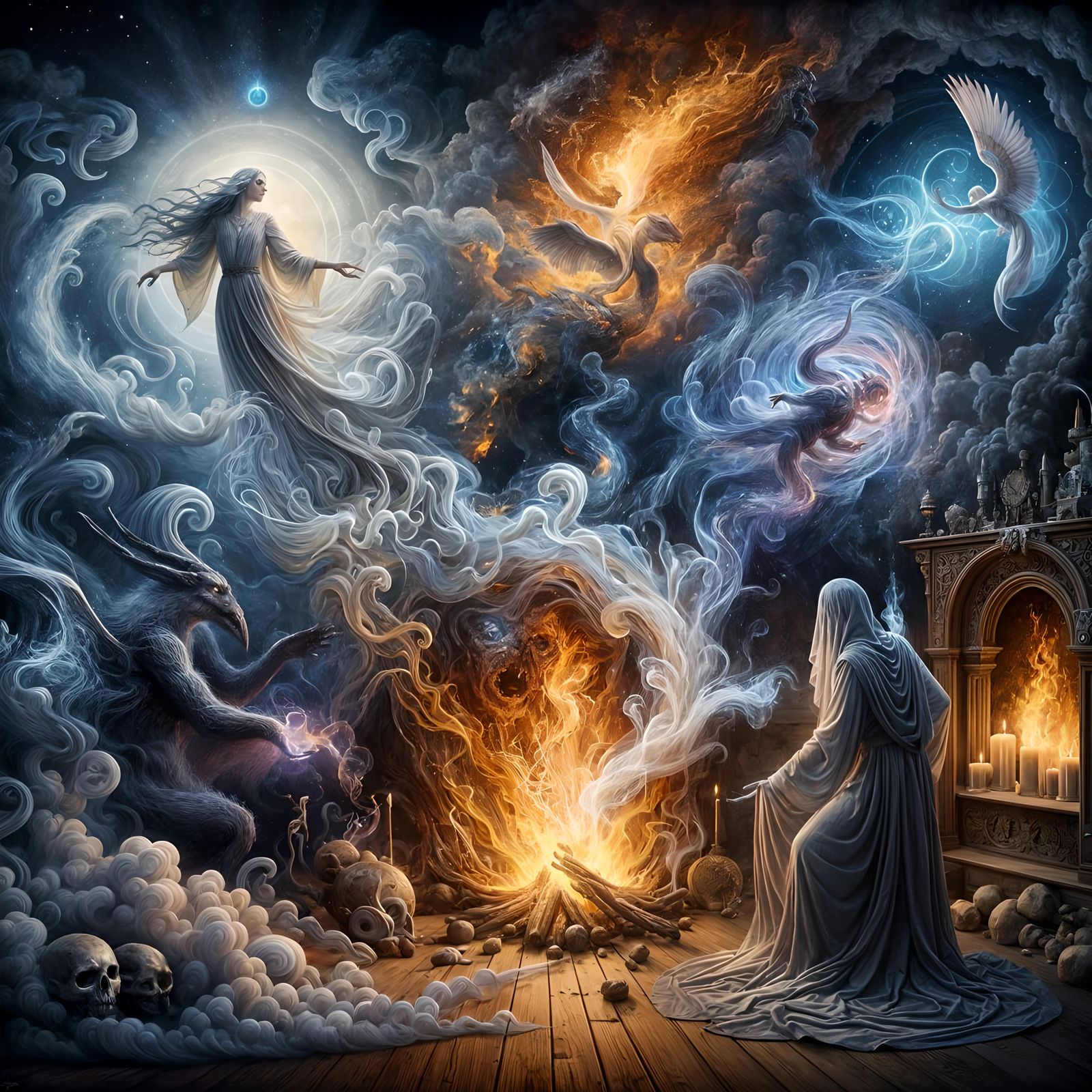 Mystical Hearth Cleansing with Smoke and Fire