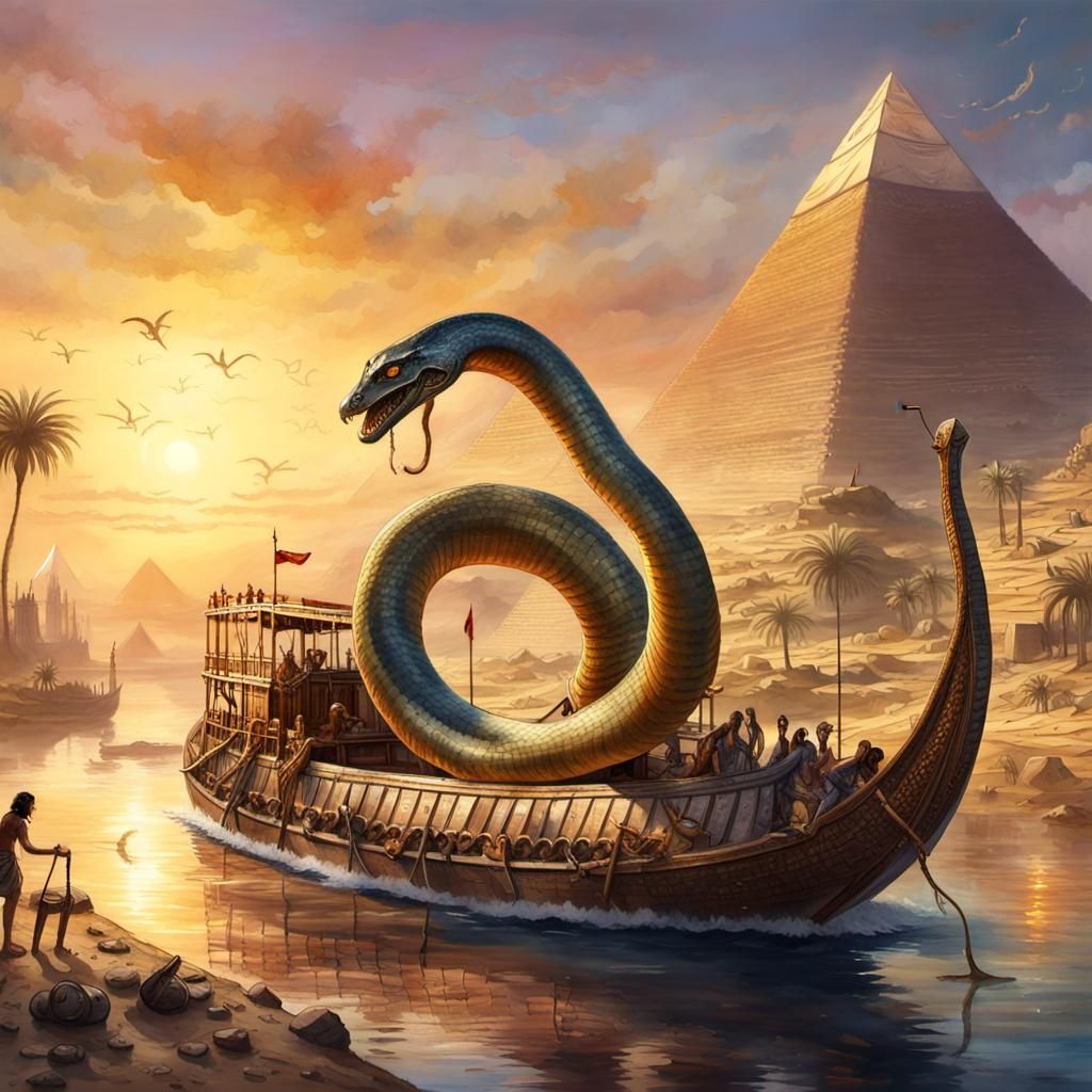 Apep attacking Ra's boat