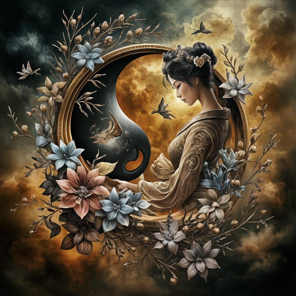 Harmonious Balance of Dark and Light