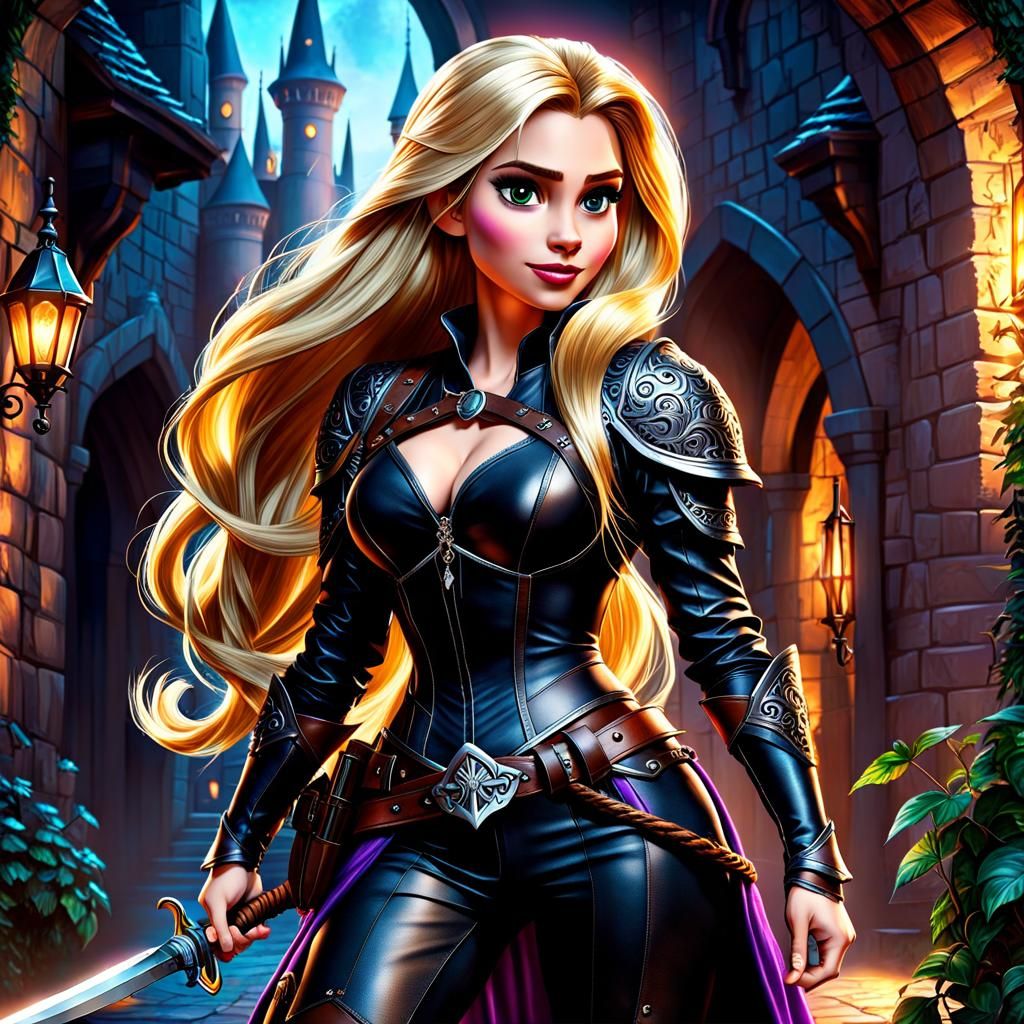 Rapunzel the bounty hunter