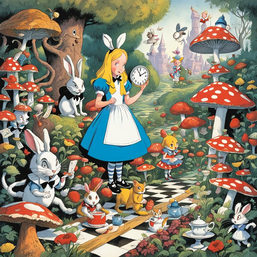 Alice in Wonderland Caricature