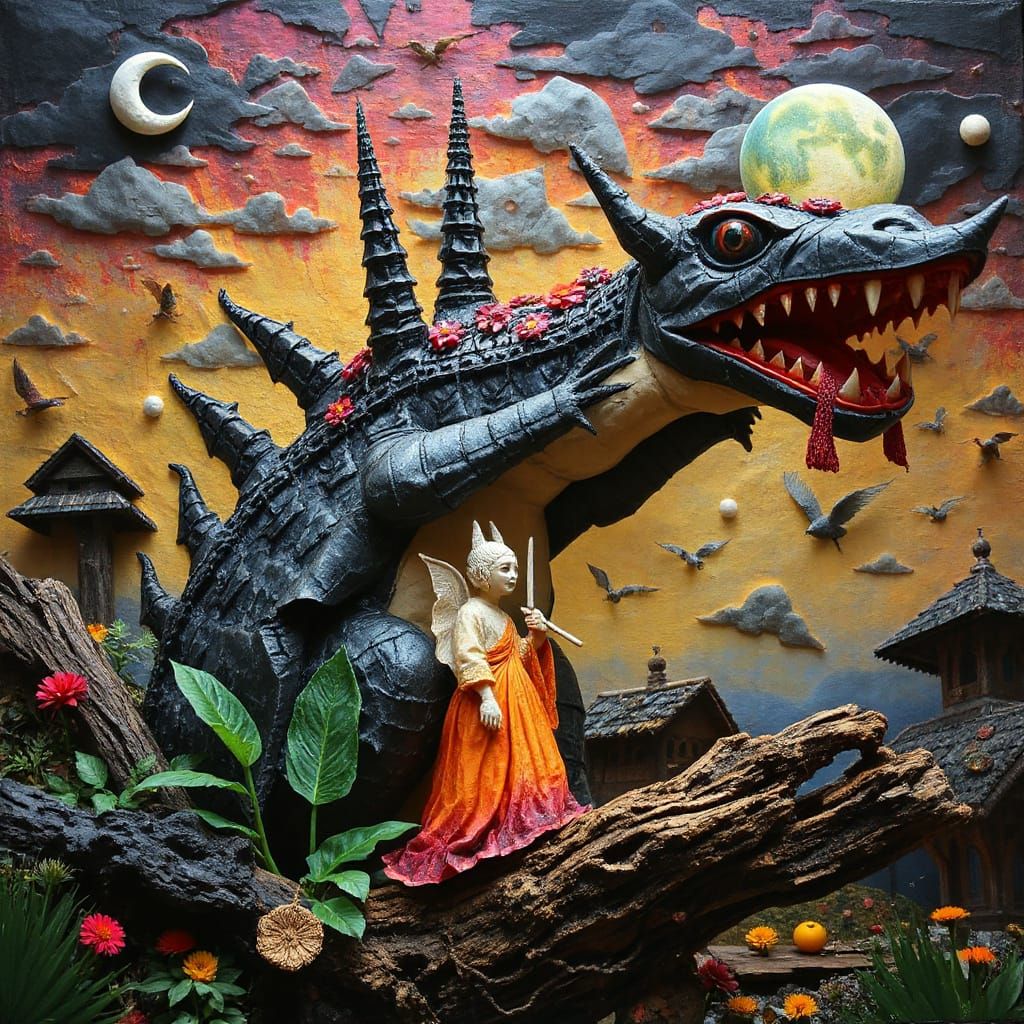 Totoro Meets Dracula in Thailand: Surreal 3D Origami Art