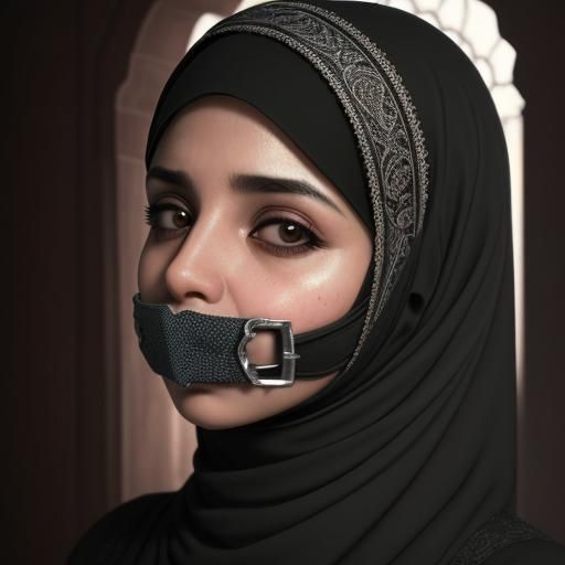 Hyperrealistic Portrait of a Hijabi Woman