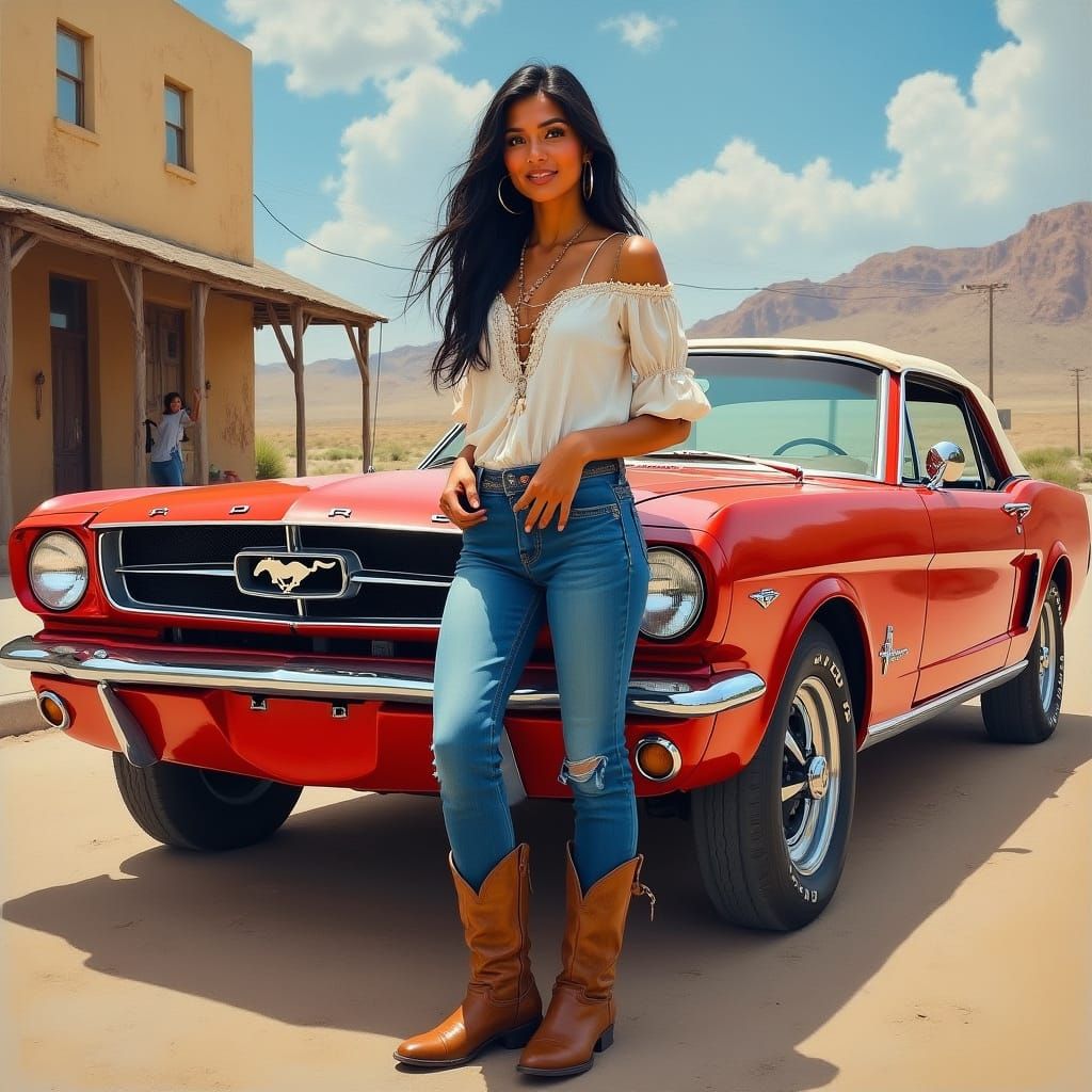 Southwestern Siren in Impressionist Oil