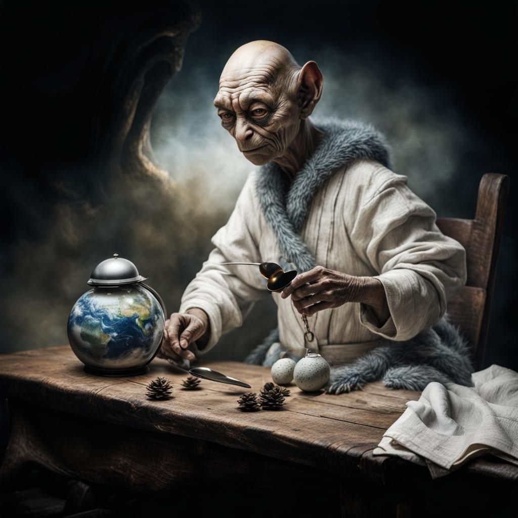 Exotic Aliens Celebrate in Surreal Restaurant: Masterpiece