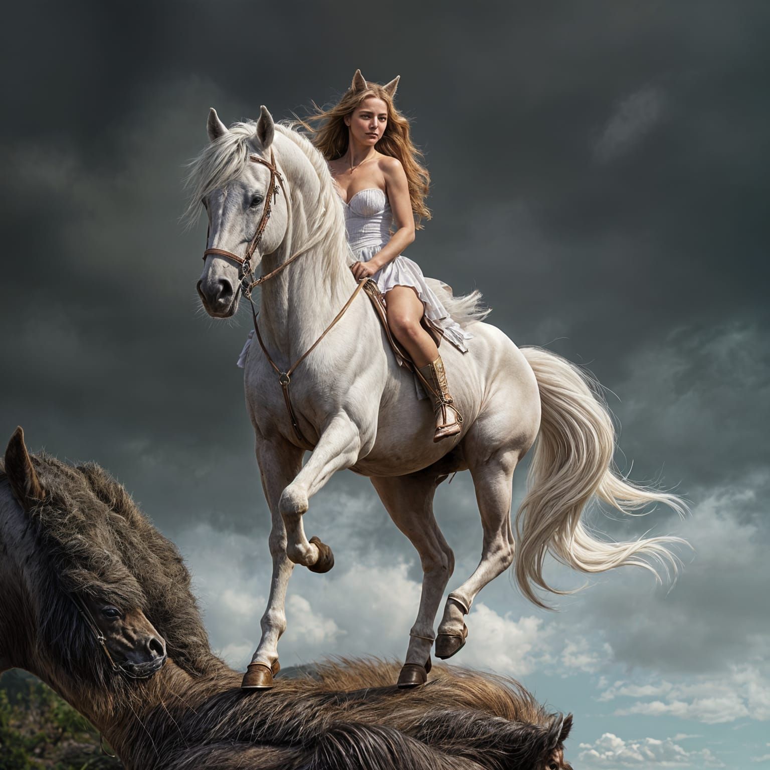 Hyperrealistic Centaur: Half Woman, Half Horse