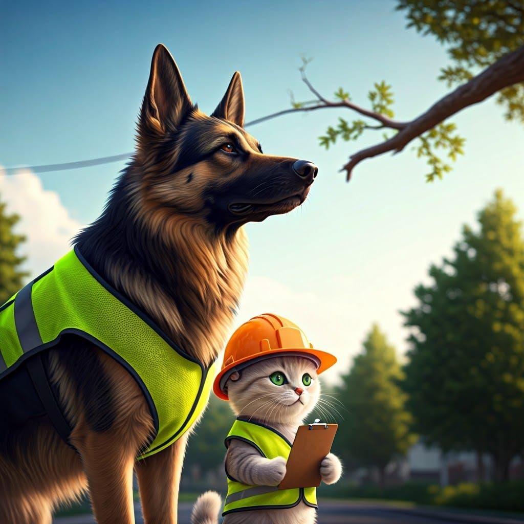 Daring Rescue Mission in Serene Neighborhood