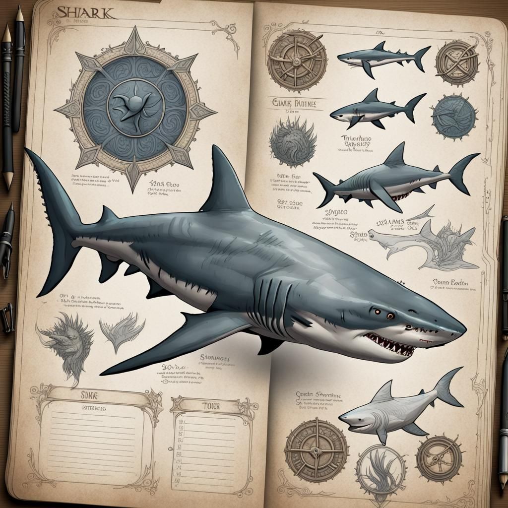 Game of Thrones Shark Character Sheet Sketch