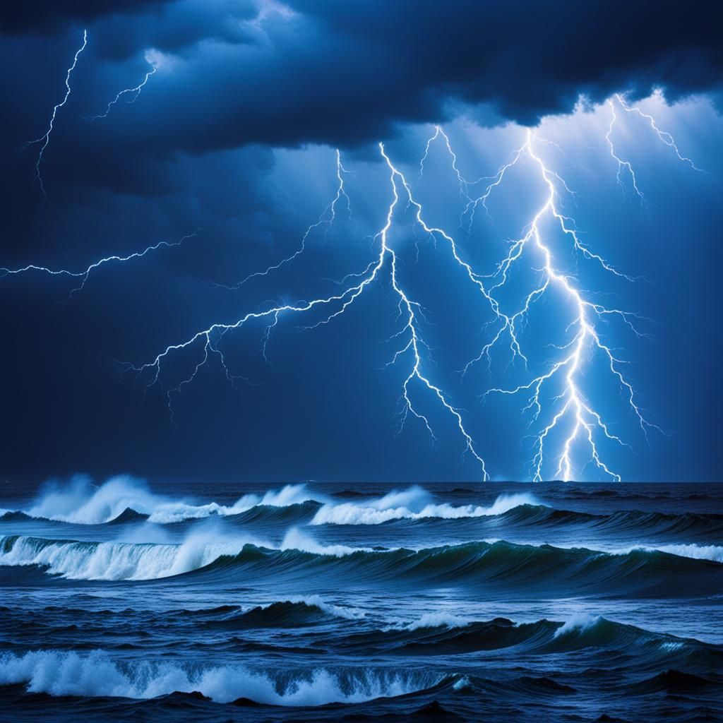 Angels Hurl Lightning in Hurricane's Dramatic Winds