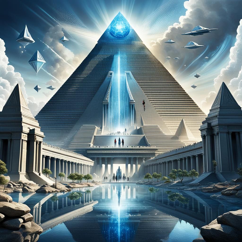 Futuristic Nordic Atlantis: City of Light and Crystals