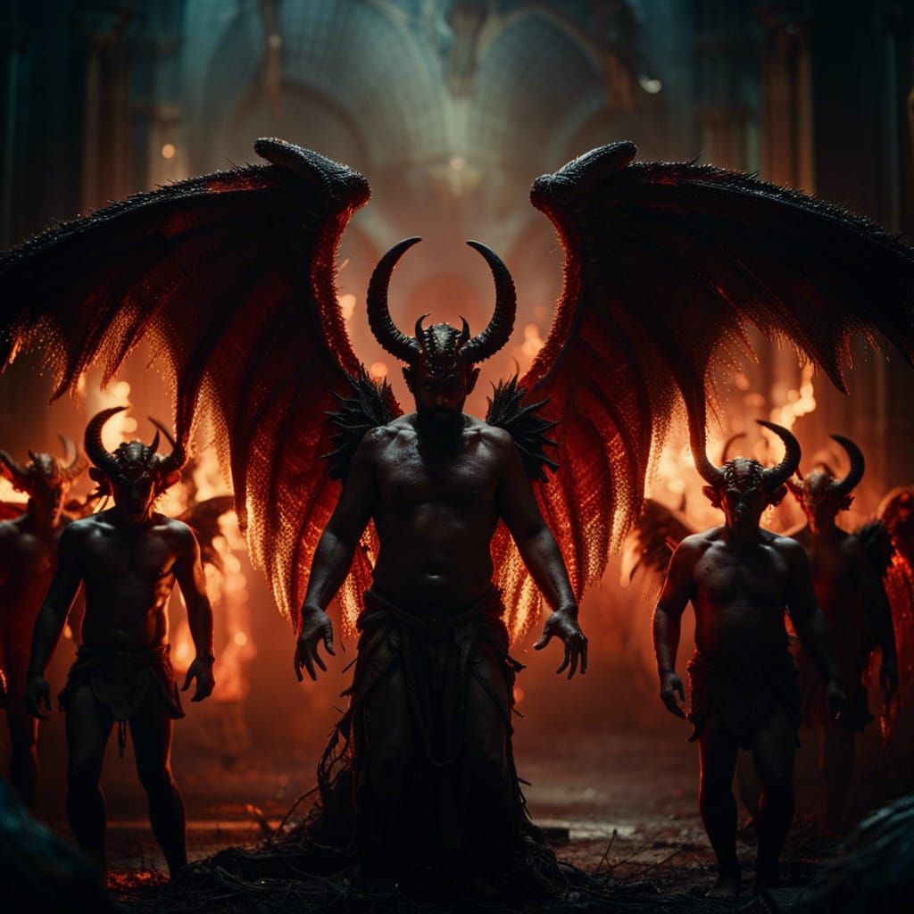 Demons with Angel Wings in Hellscape Photography