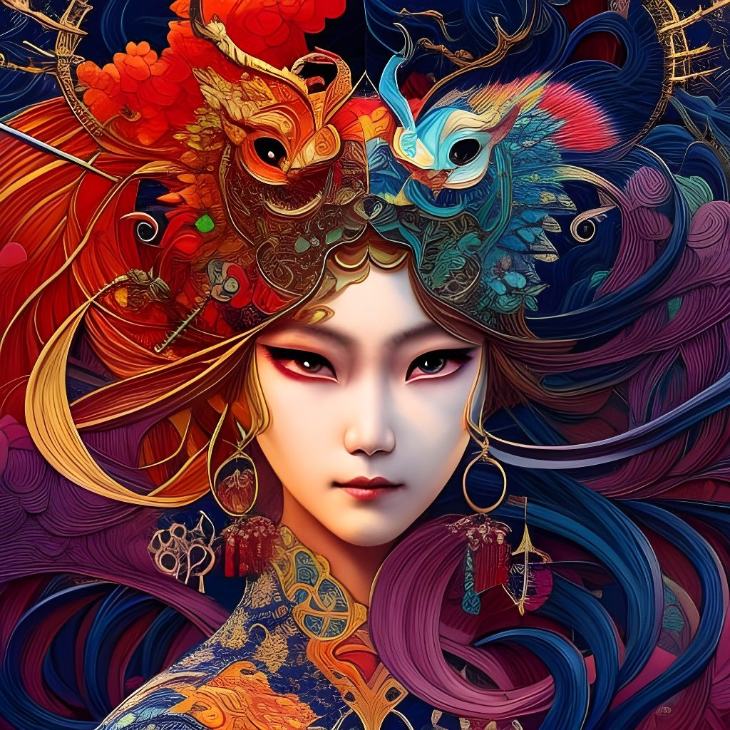 Qilin in Dark Fantasy Style