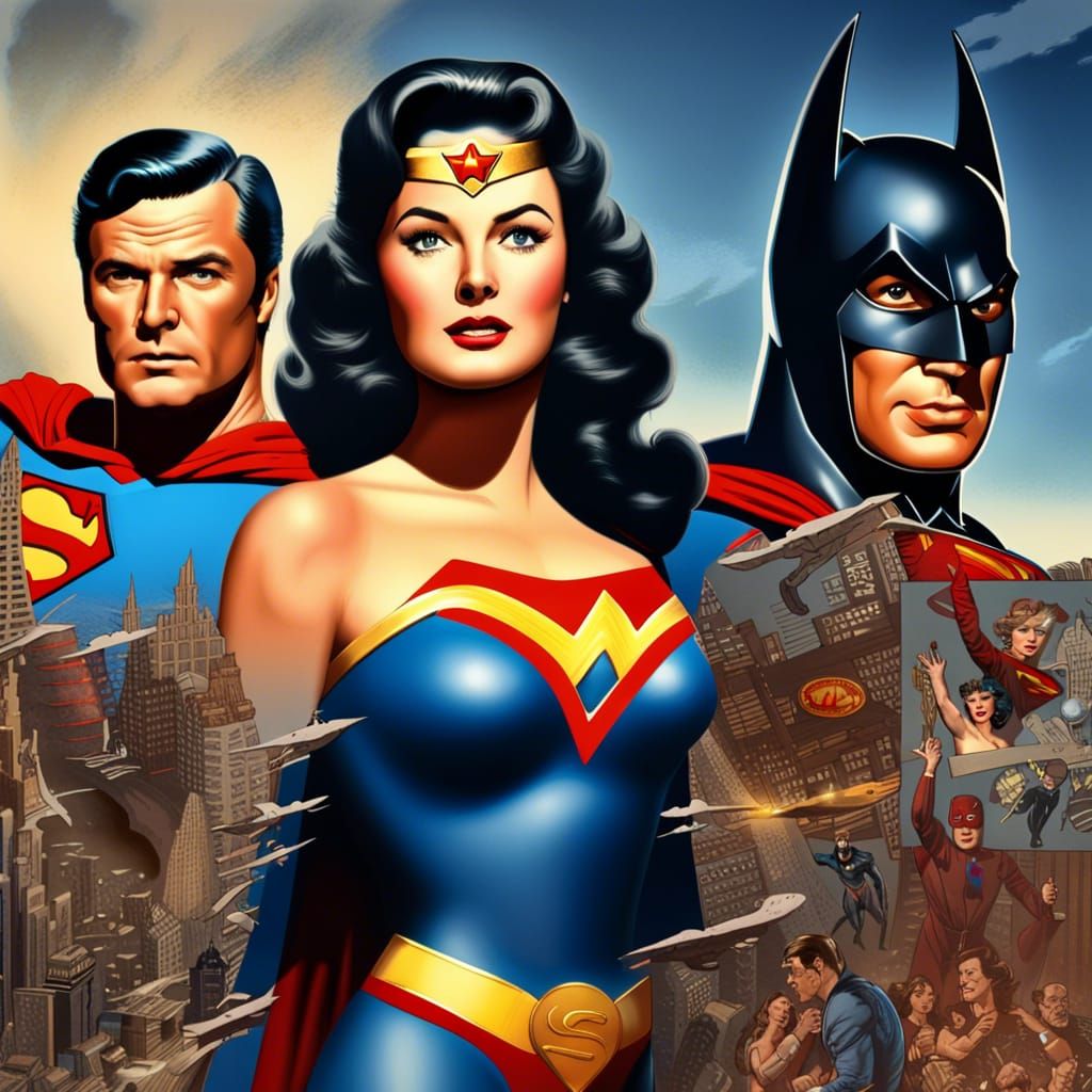 Superman, Wonder Woman, and Batman: Detailed Fantasy Art