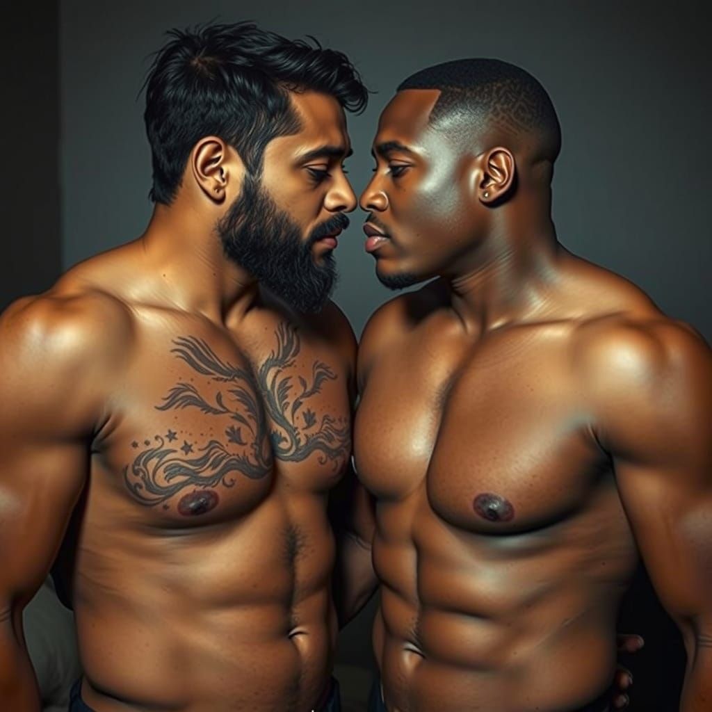 Ethereal Gay Lovers in a Cinematic Realistic Artwork