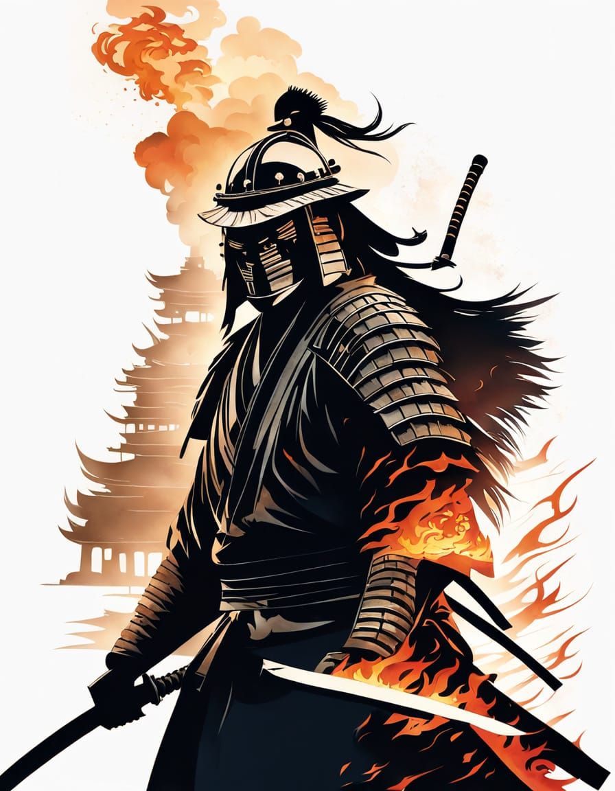 Imposing Shogun Double Exposure Photograph