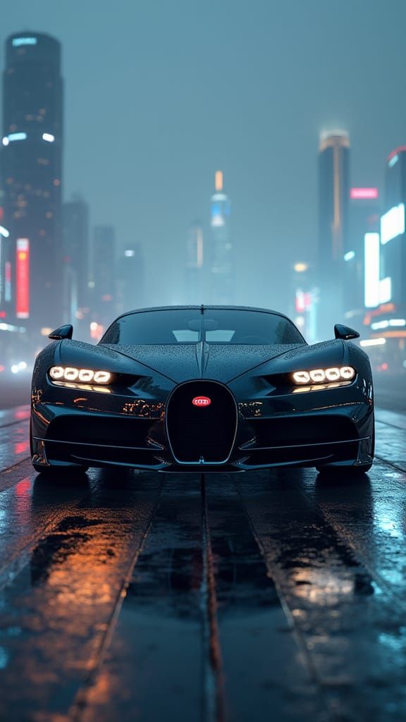 Futuristic War Predator: Bugatti Chiron Fusion
