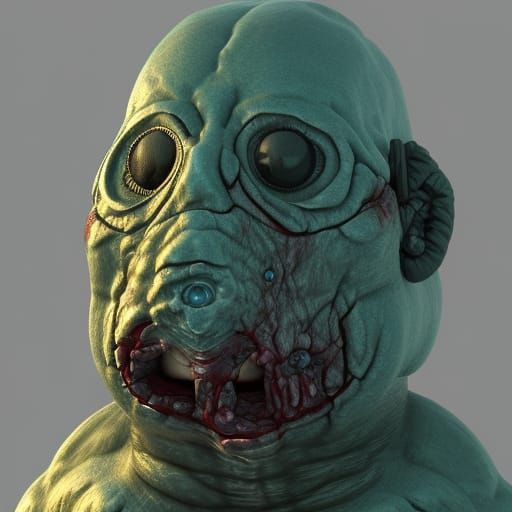 Zombie Tardigrade with 3D Shading