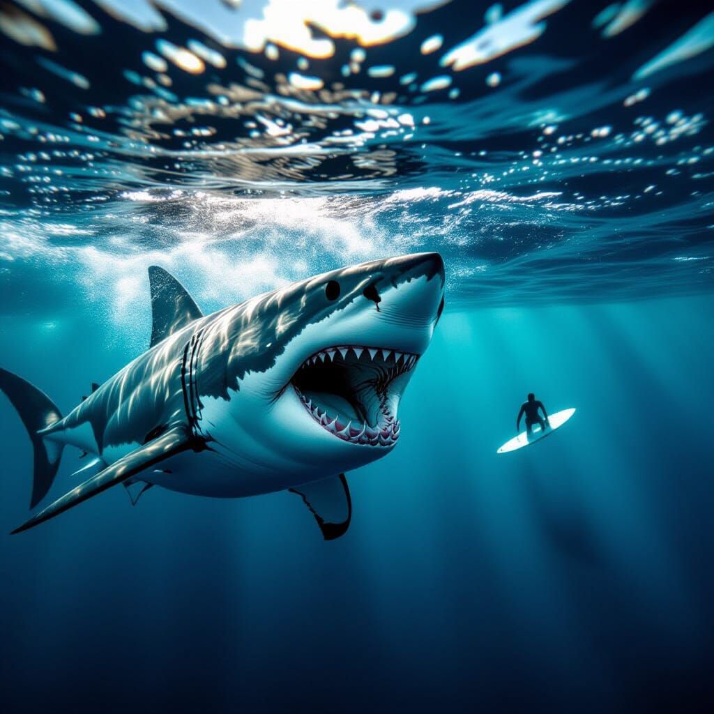 Great White Shark Attack: Cinematic Film Still