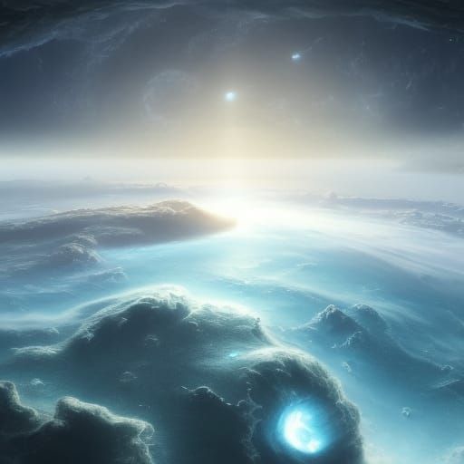 Earth in Space: Ocean Vortex Digital Art