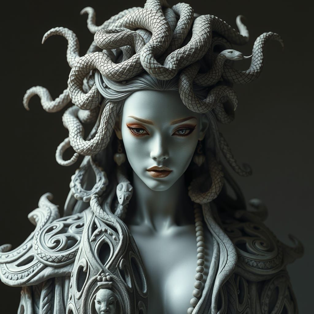 Goddess of Serpents in Ethereal Splendor