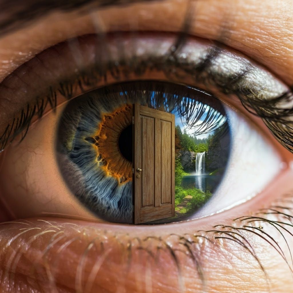 Eye with Forest Door: 8K 3D Photo-Realistic Image