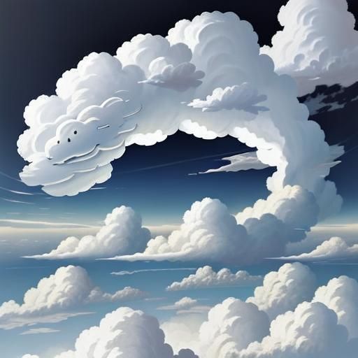 Clouds clouds clouds(All white 5.00).(A cloud forming into a...