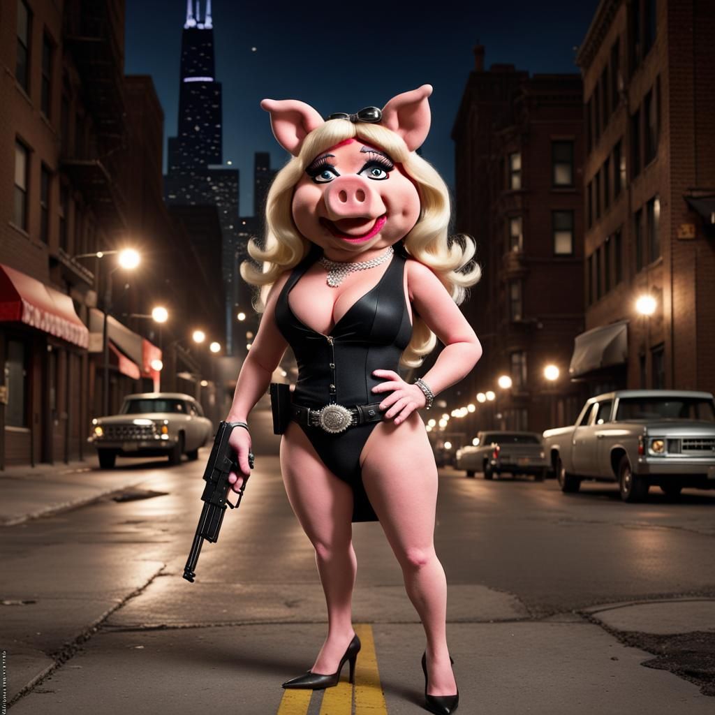miss piggy, gangster