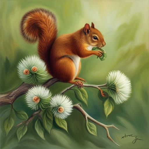 Enchanting Squirrels in Fairy Tale Style