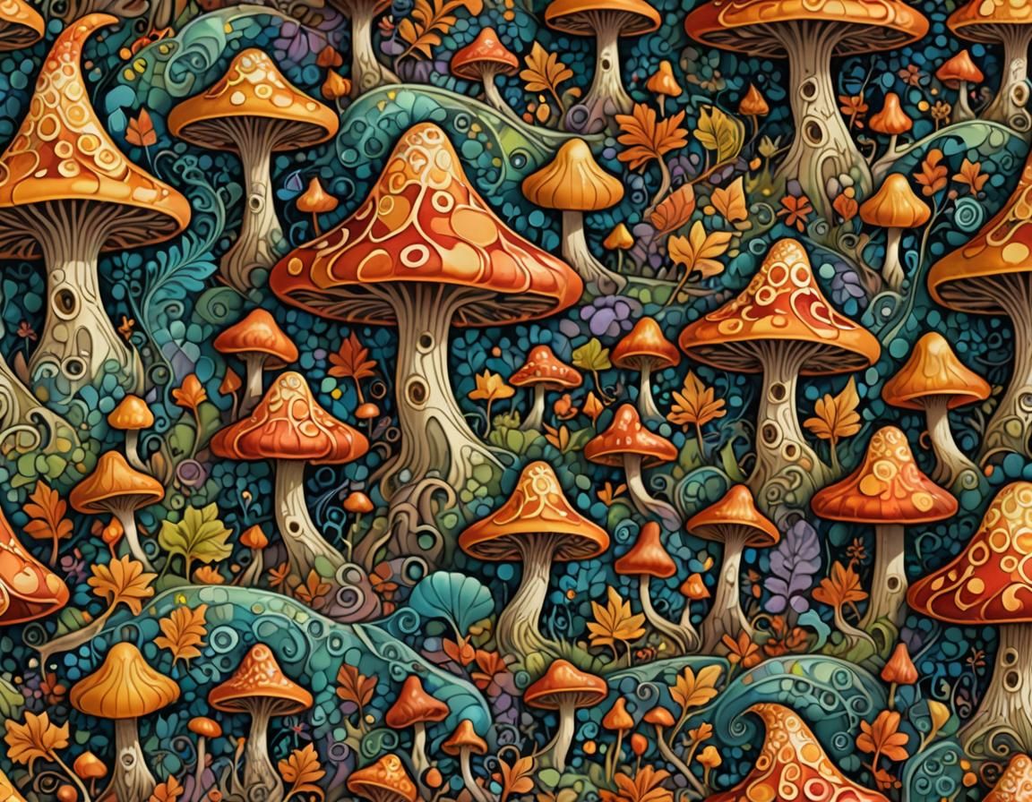 Enchanted Forest: Gnomes, Fairies, and Fractal Autumn