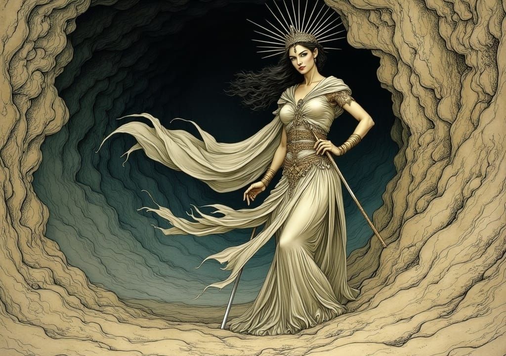 Queen Zenobia: Ancient Warrior with Sci-Fi Weaponry